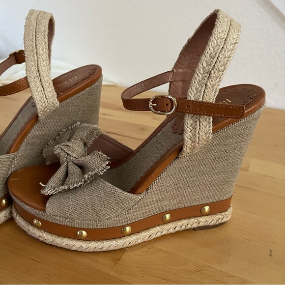 Red Valentino Knotted Bow Espadrille Wedge Sandals, 38.5 - Picture 4 of 15